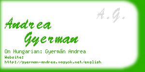 andrea gyerman business card