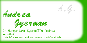 andrea gyerman business card